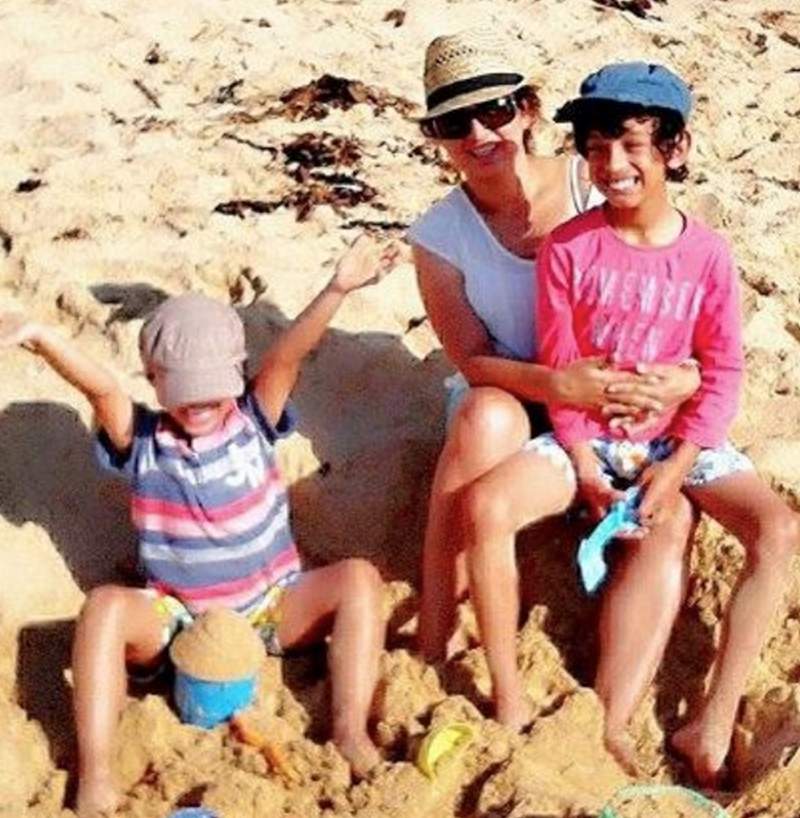 Susana Milne and her sons Liam (right) and Benjamin enjoying their last beach holiday a few weeks before the fatal crash (Photos: Facebook).