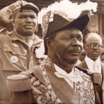 The cannibal king... Jean-Bedel Bokassa crowns himself Emperor of the Central African Republic, Bangui 1977. Photo - Ben Hills